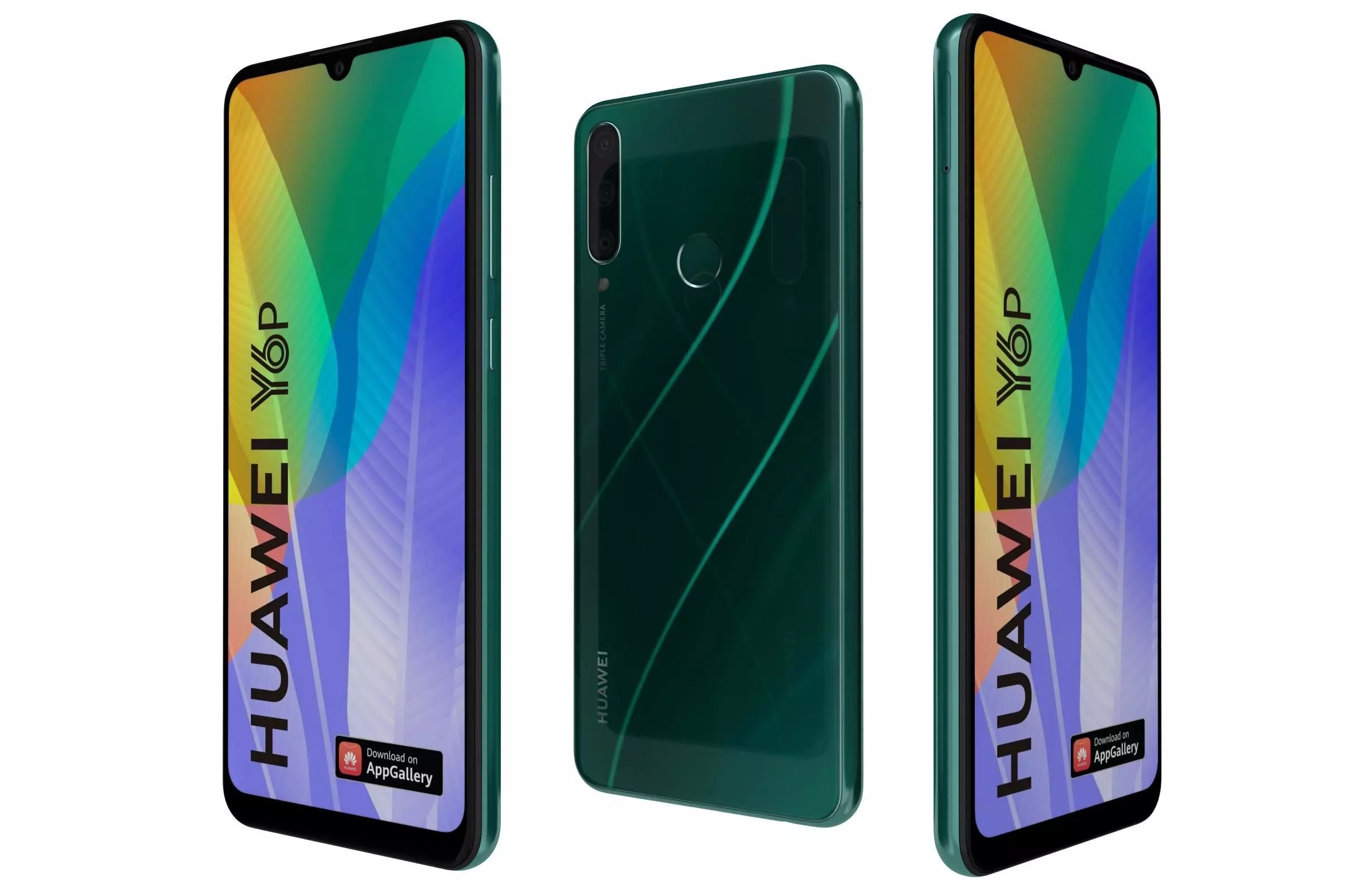 Huawei Y6P Emerald Green 3D model