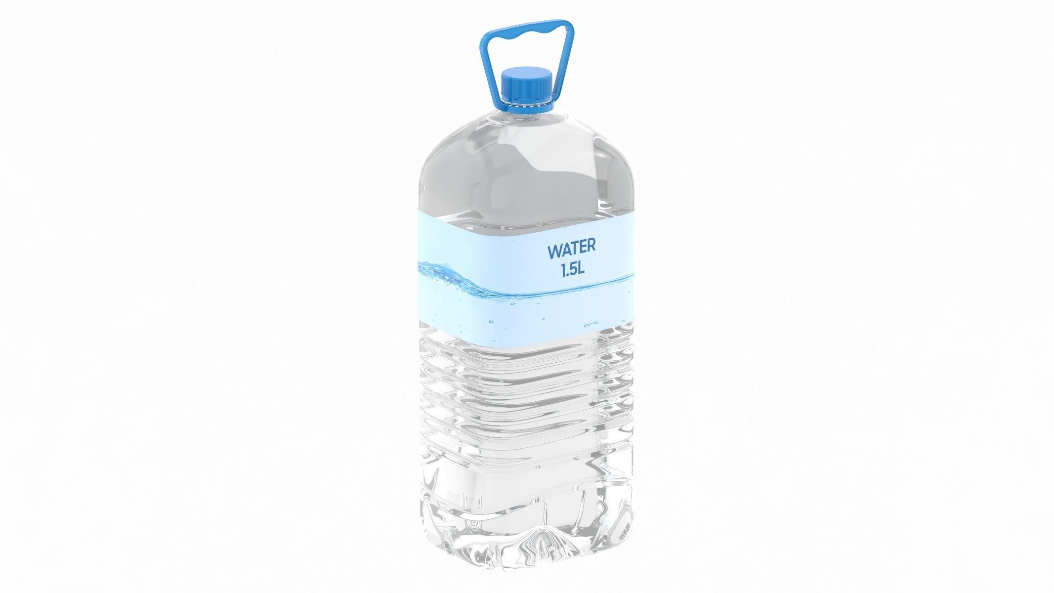 4 Water Bottles Collection 3D model_64