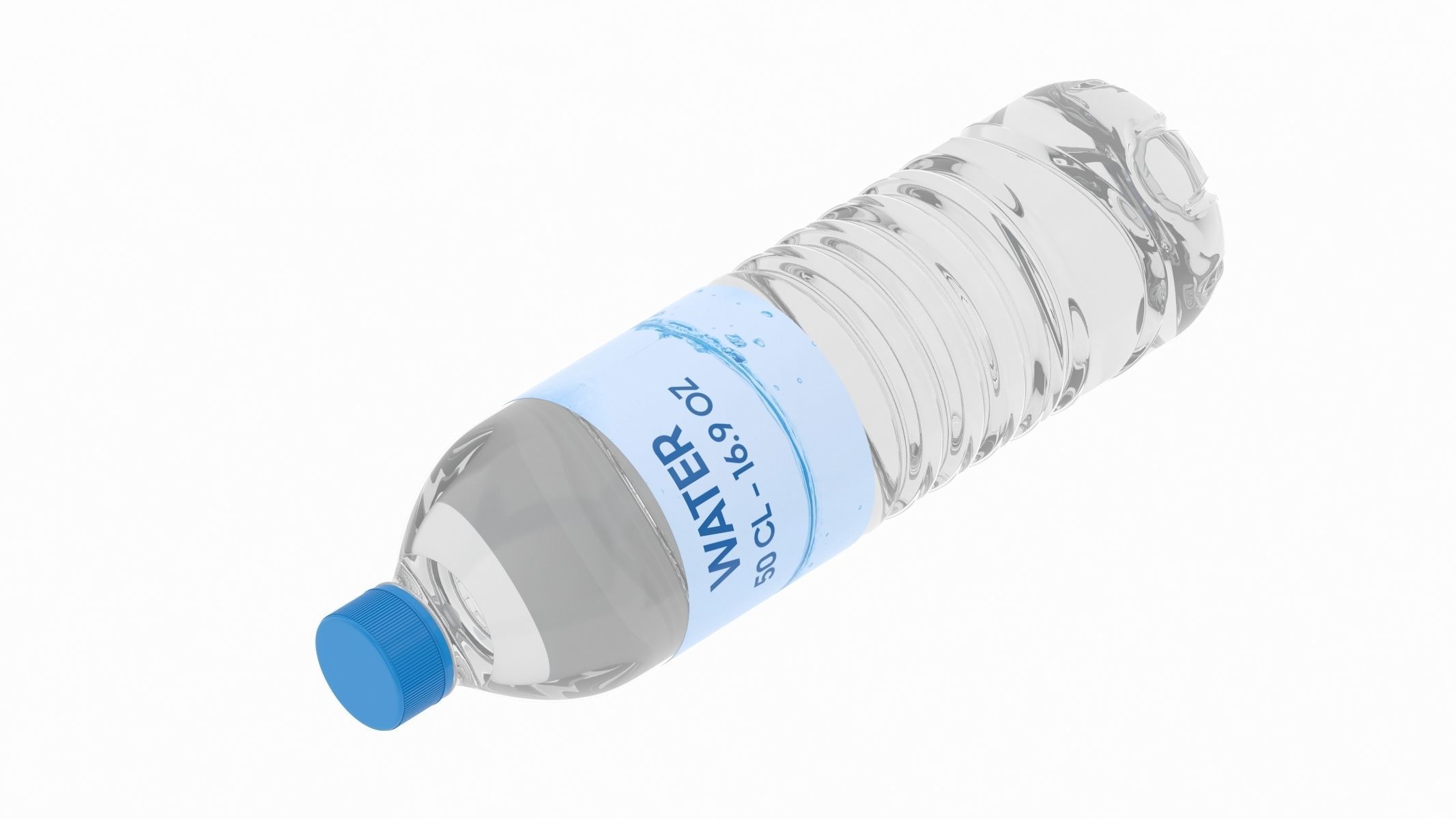 4 Water Bottles Collection 3D model_46