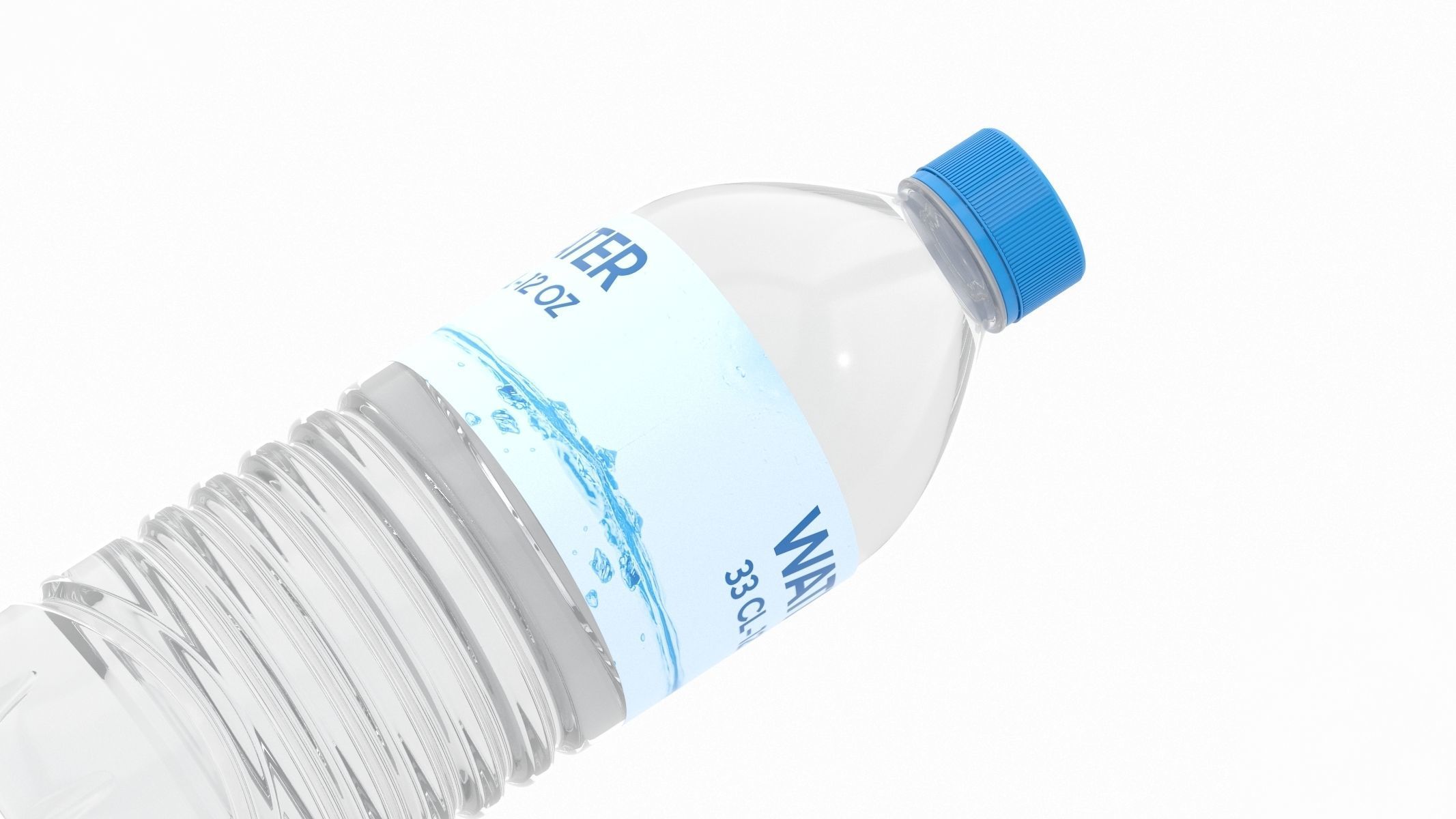4 Water Bottles Collection 3D model_32