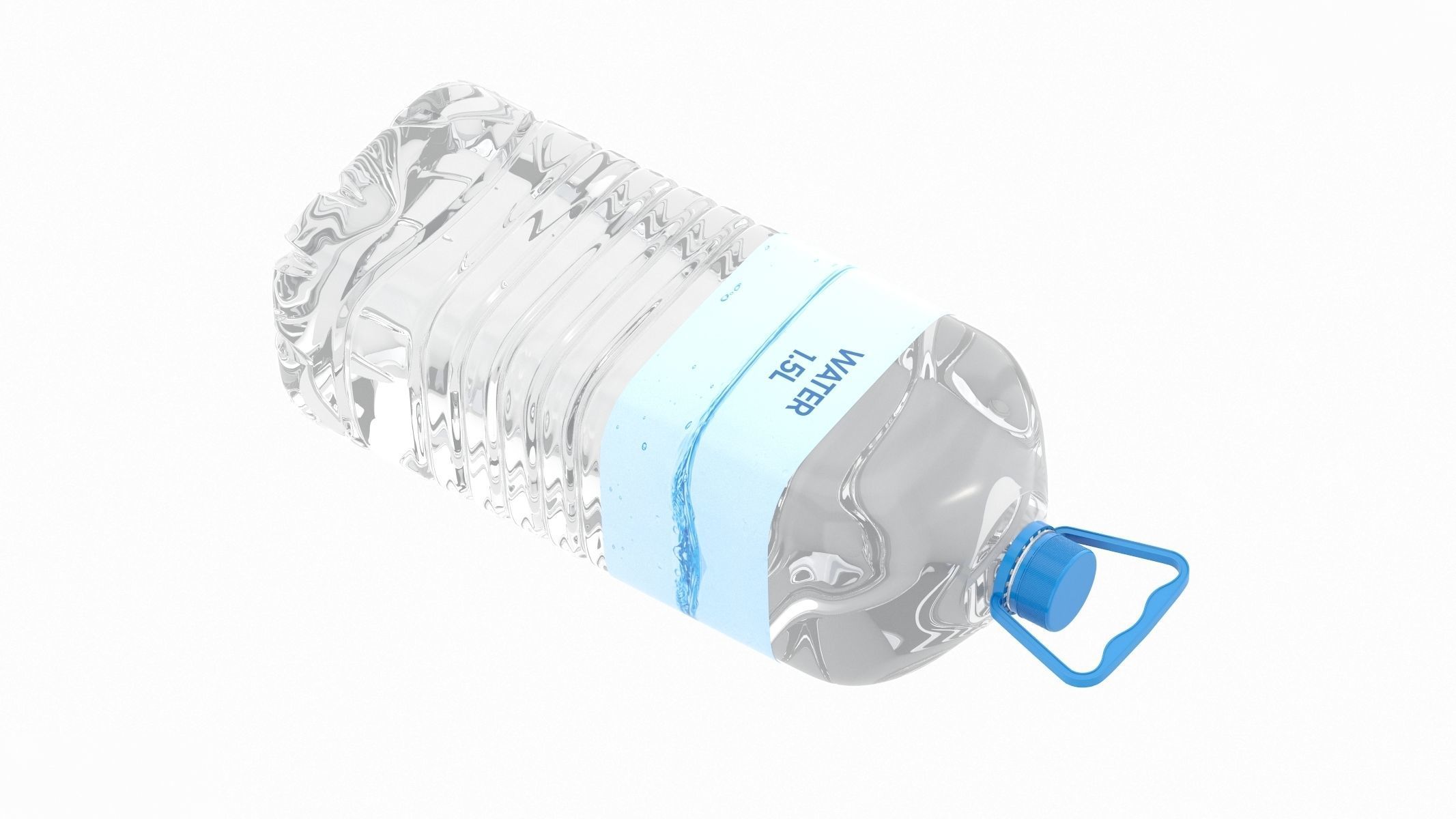 4 Water Bottles Collection 3D model_69