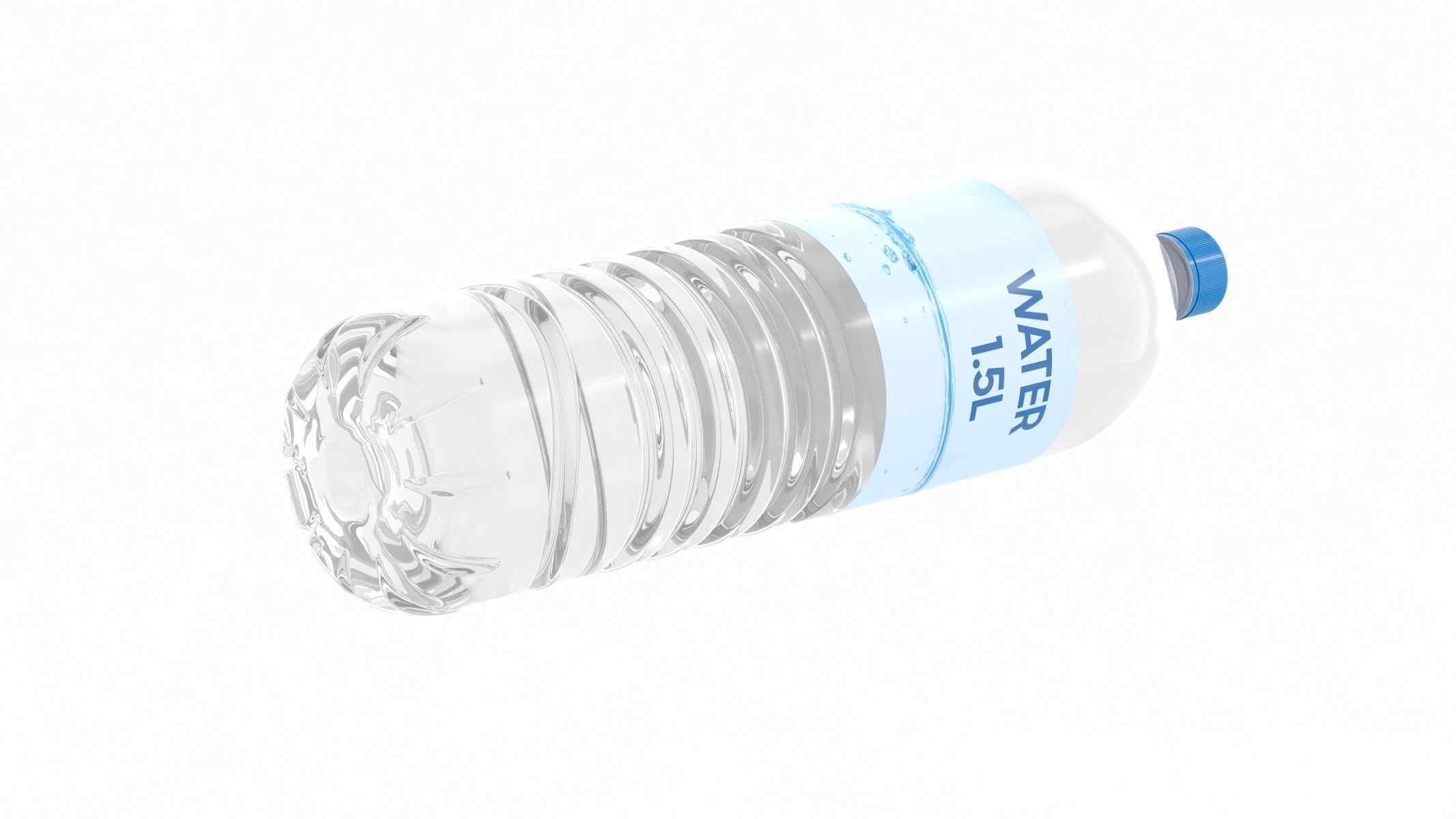 4 Water Bottles Collection 3D model_5