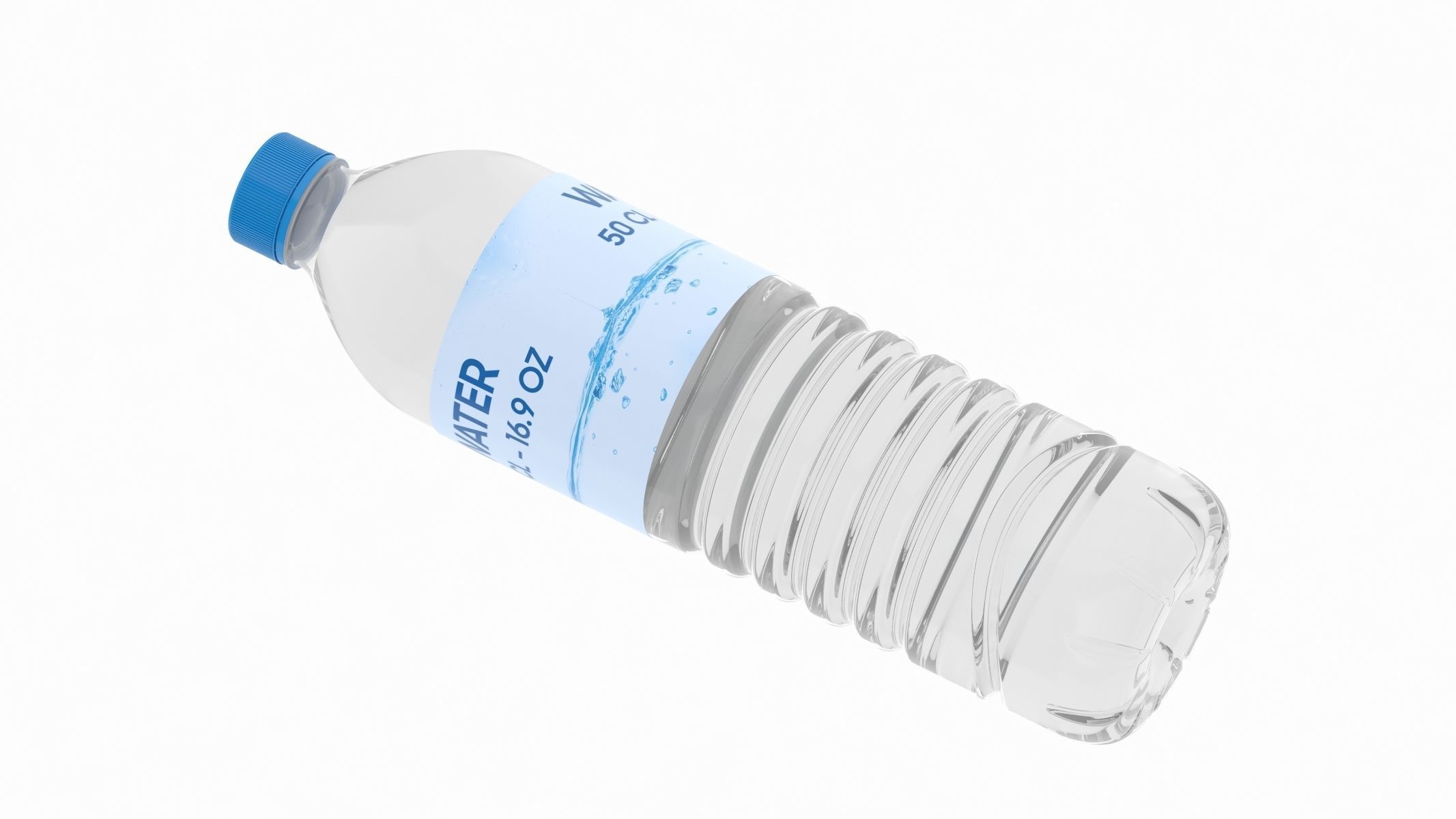 4 Water Bottles Collection 3D model_48