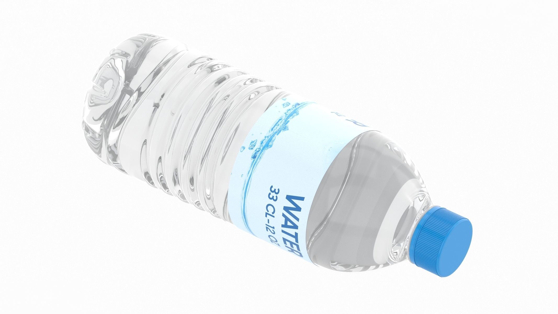 4 Water Bottles Collection 3D model_25