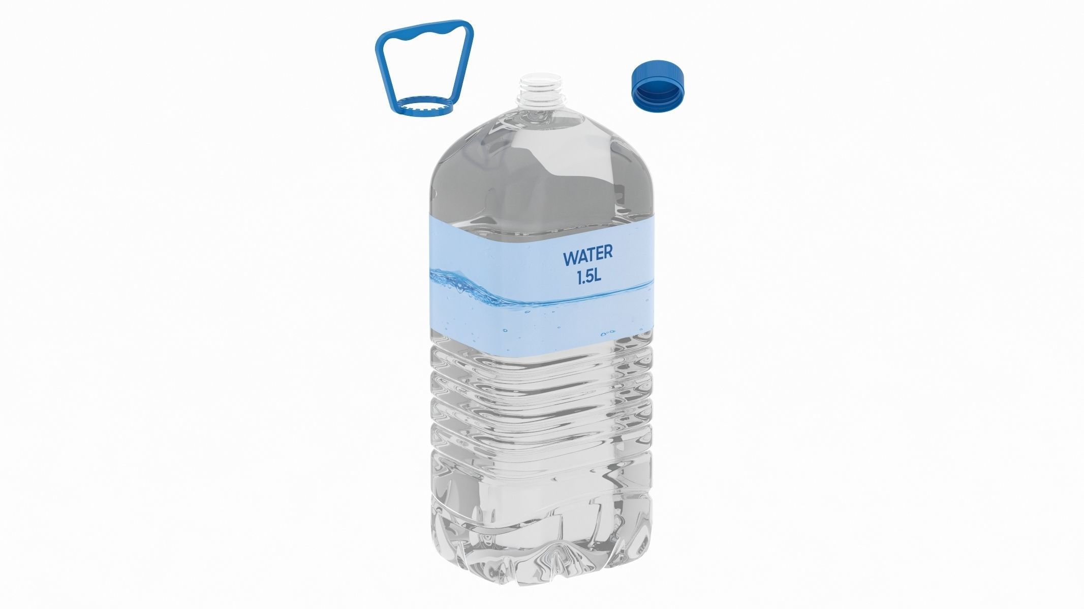 4 Water Bottles Collection 3D model_65