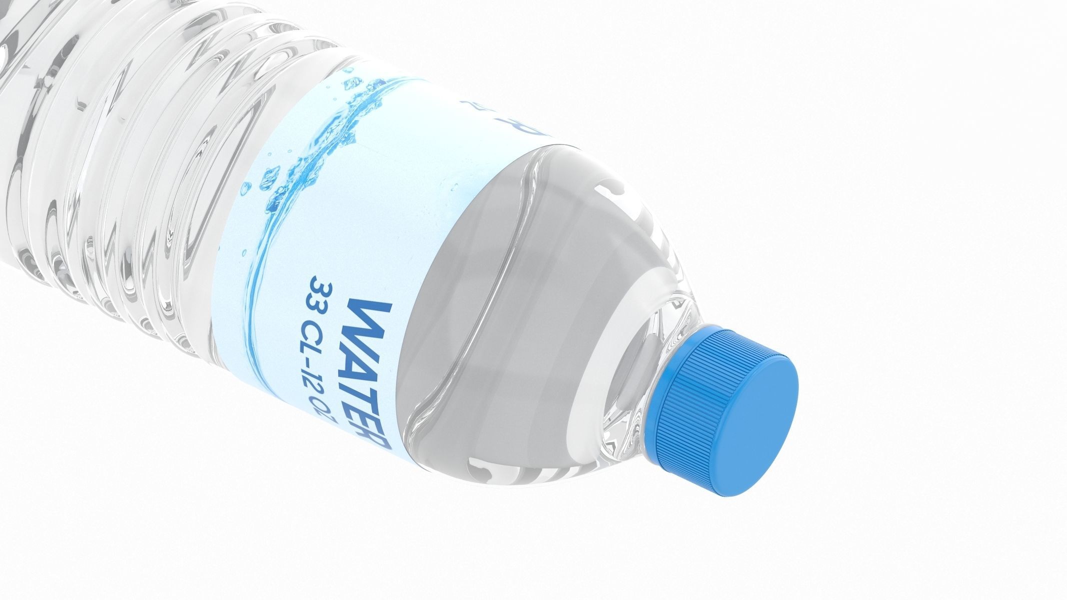 4 Water Bottles Collection 3D model_30