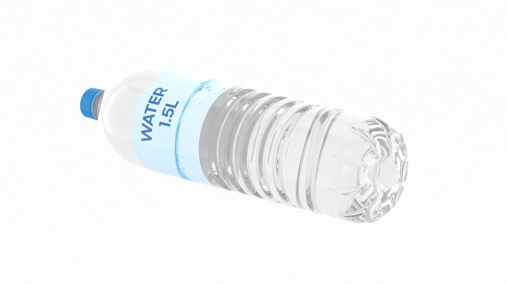 4 Water Bottles Collection 3D model_6