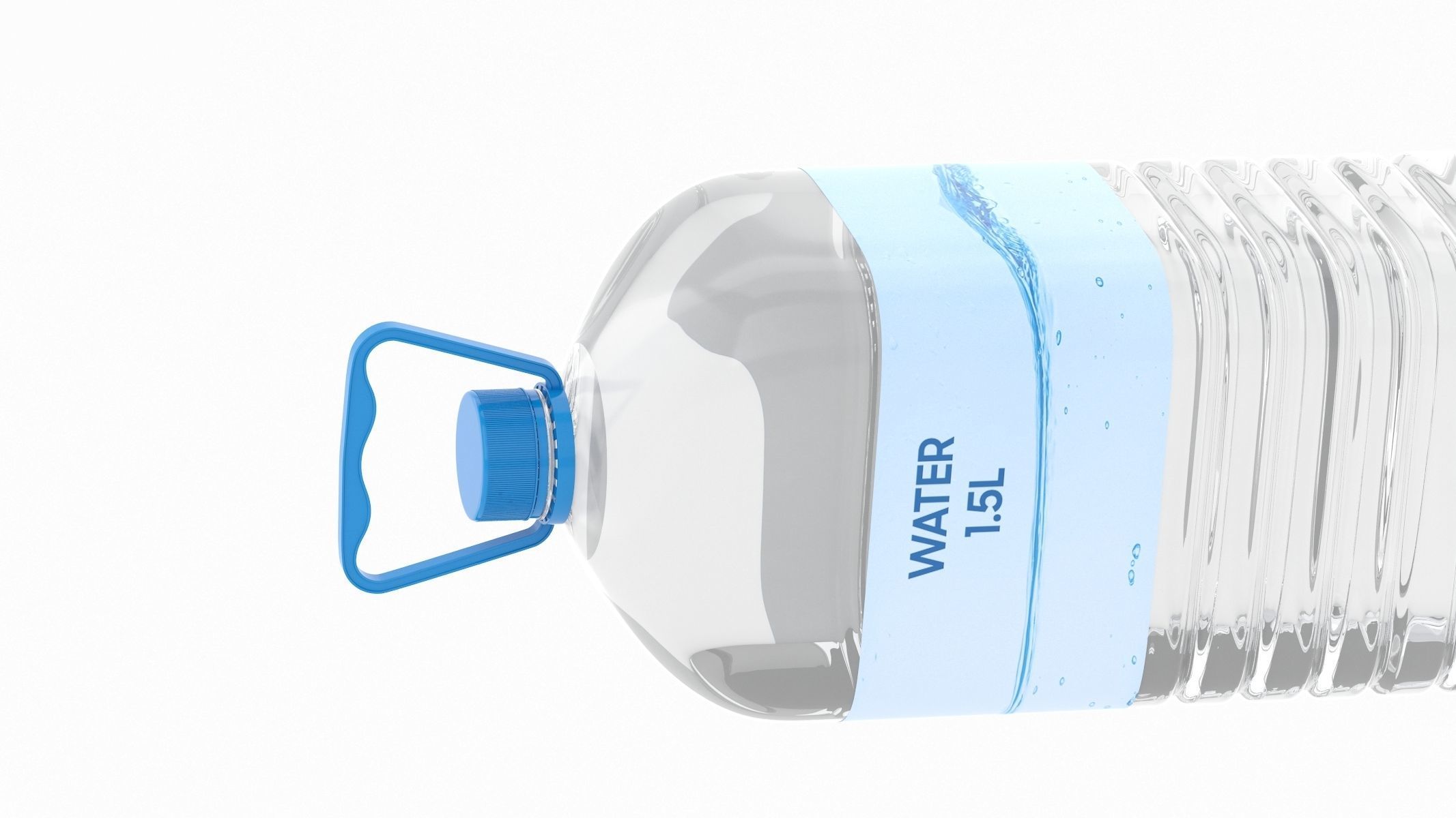 4 Water Bottles Collection 3D model_71