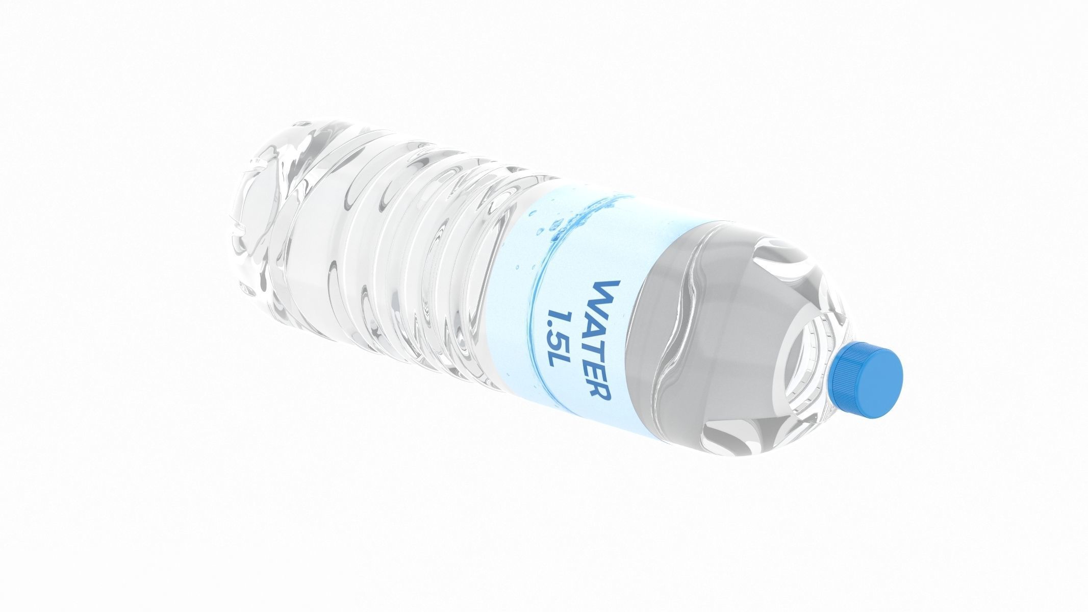 4 Water Bottles Collection 3D model_4