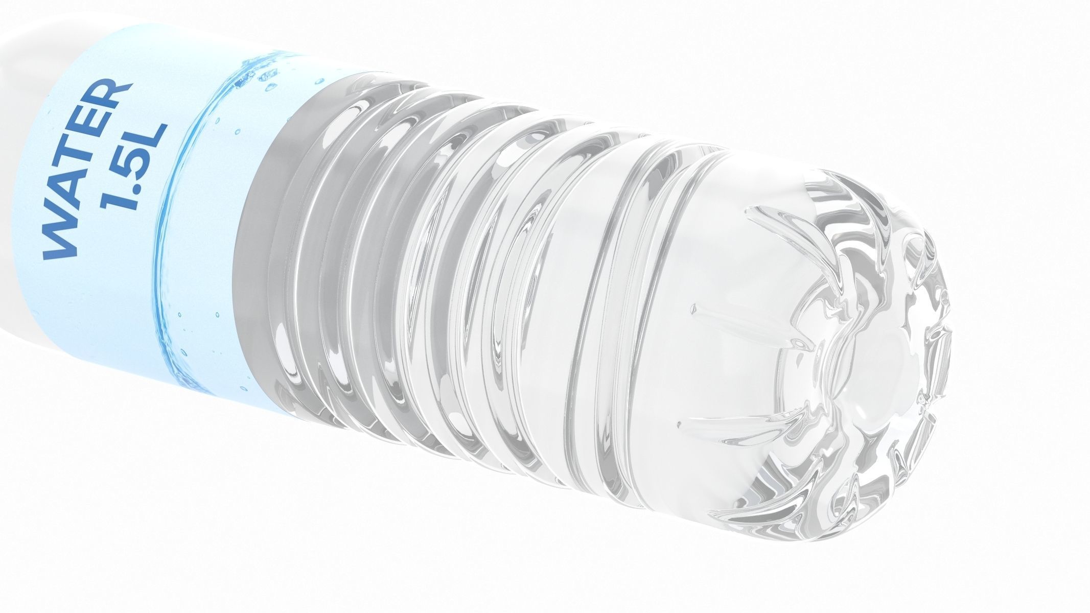 4 Water Bottles Collection 3D model_11