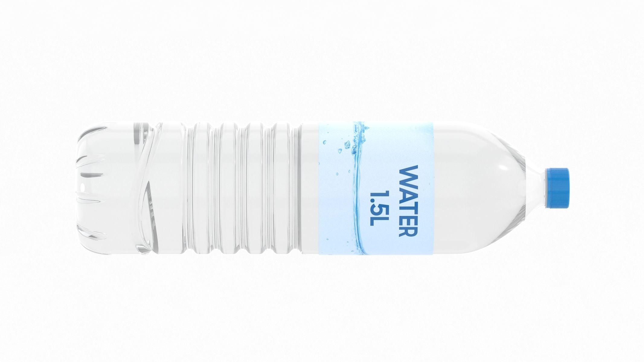 4 Water Bottles Collection 3D model_3