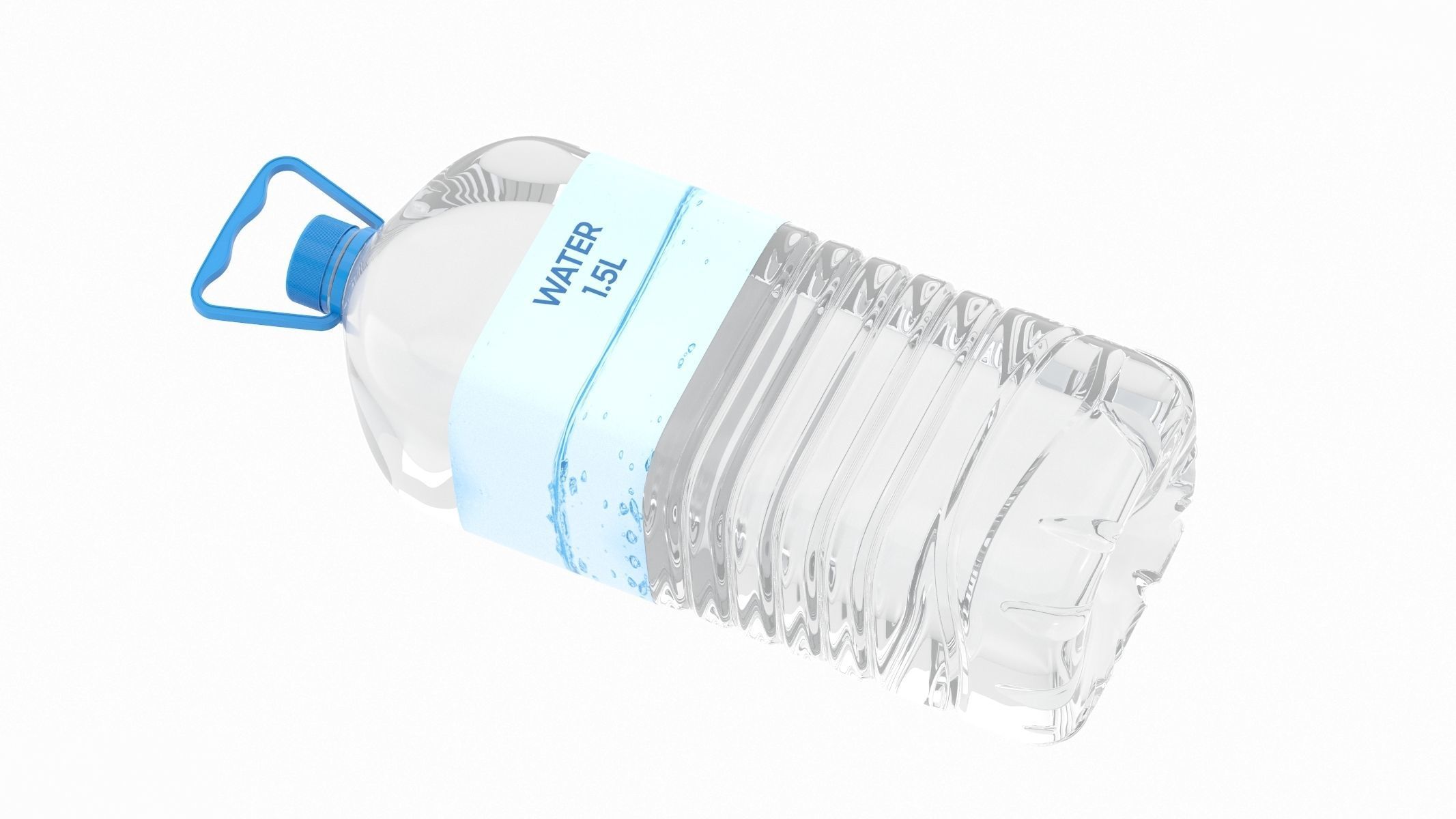 4 Water Bottles Collection 3D model_68
