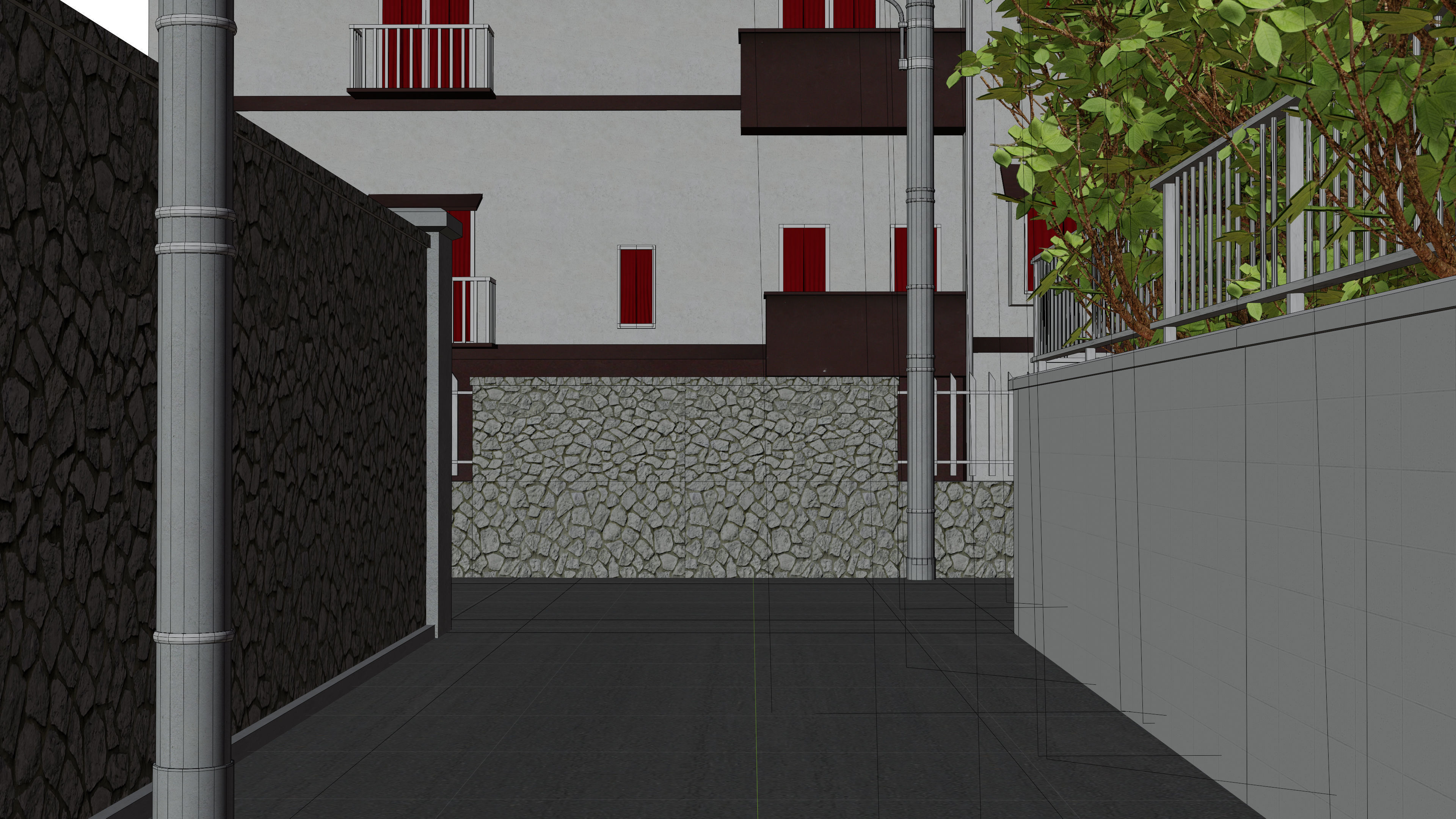 Anime Street Low-poly 3D model_11