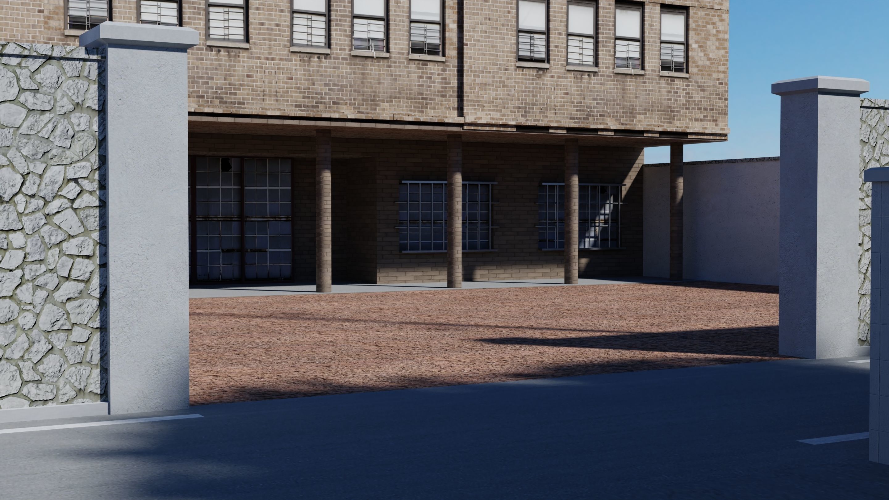 Anime Street Low-poly 3D model_8