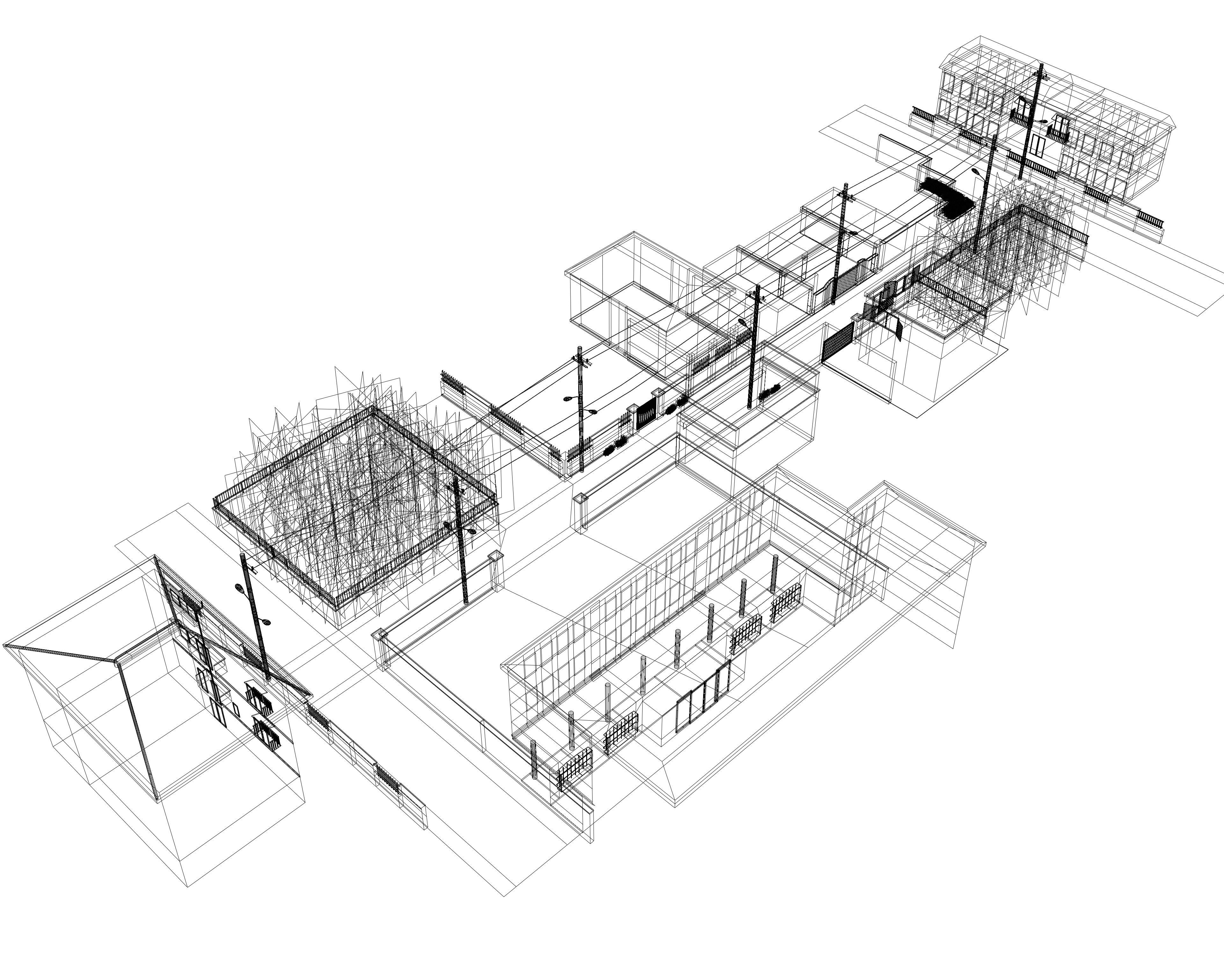 Anime Street Low-poly 3D model_21