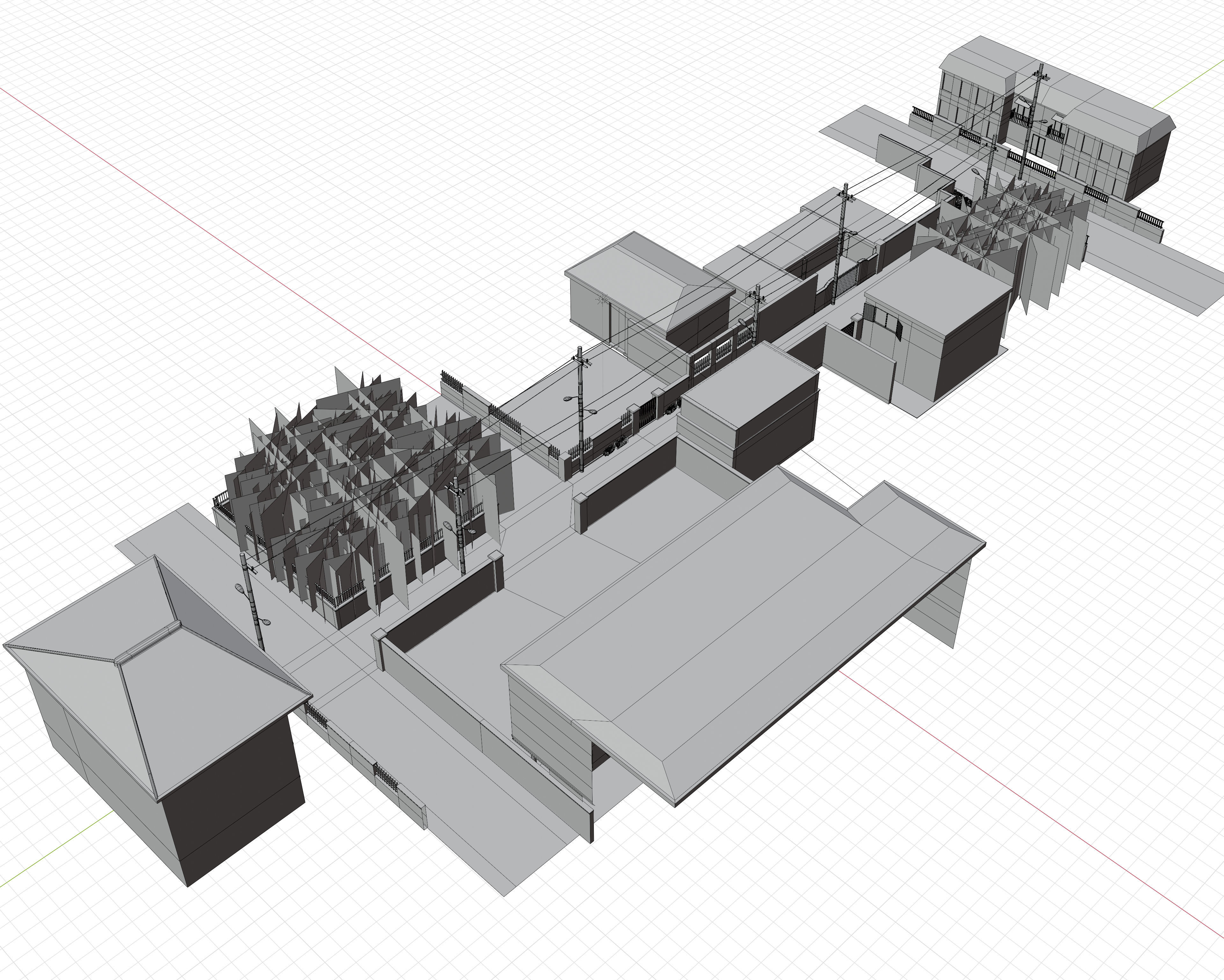 Anime Street Low-poly 3D model_20