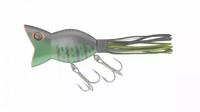 Arbogast Hula Popper Topwater Fishing Lure 3D model
