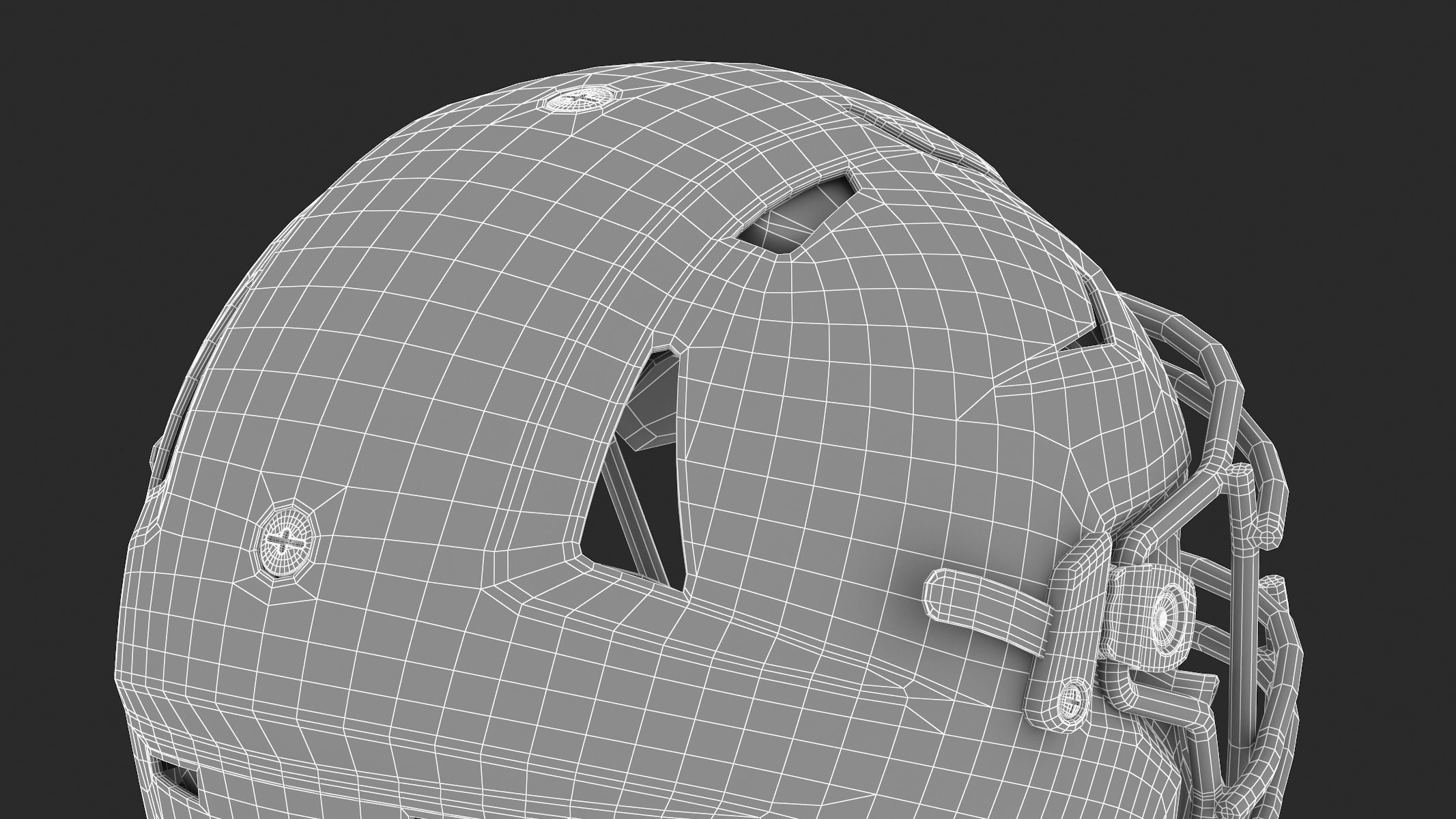 Riddell SpeedFlex Adult Football Helmet with Facemask 3D model_17