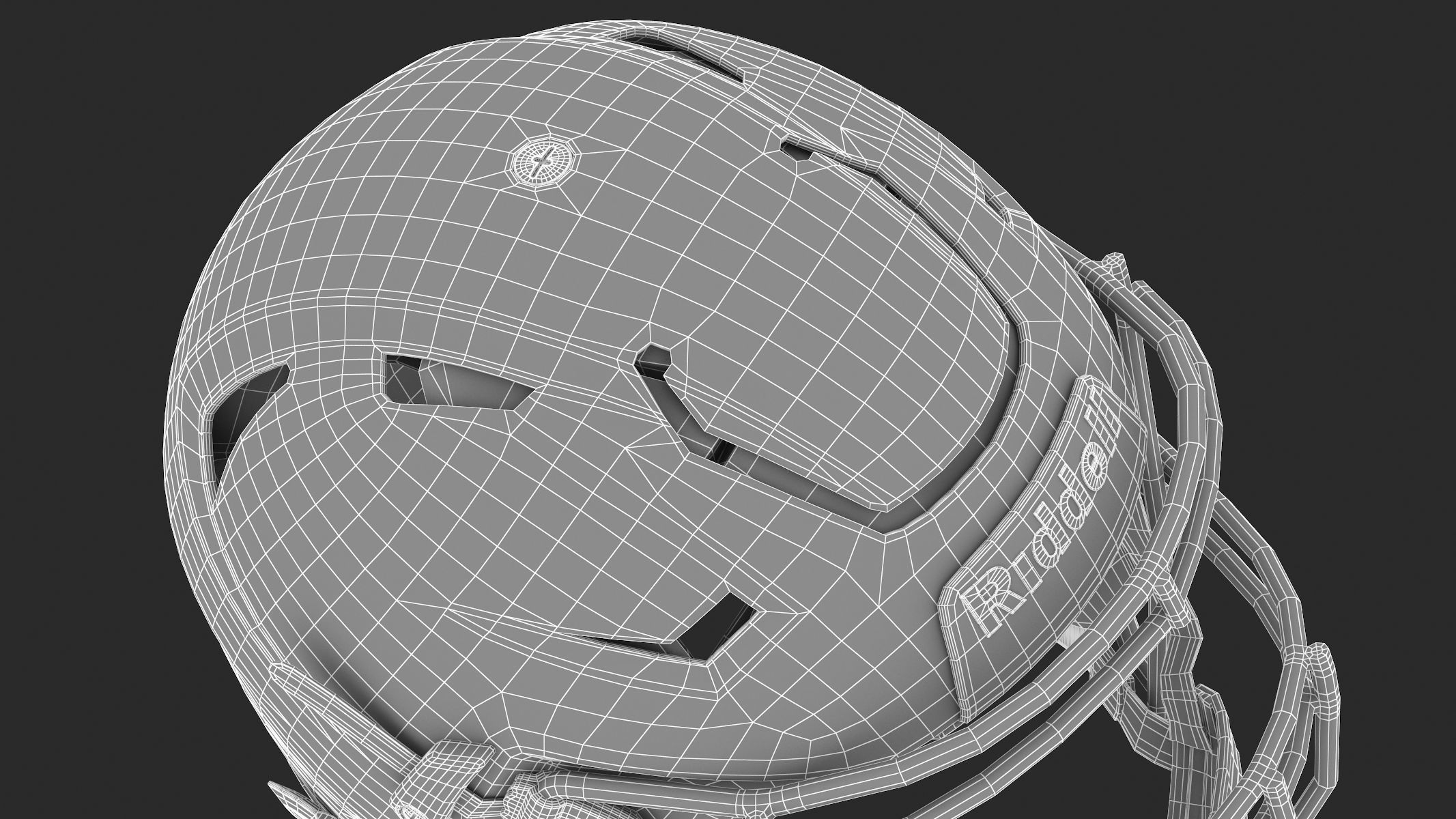 Riddell SpeedFlex Adult Football Helmet with Facemask 3D model_19