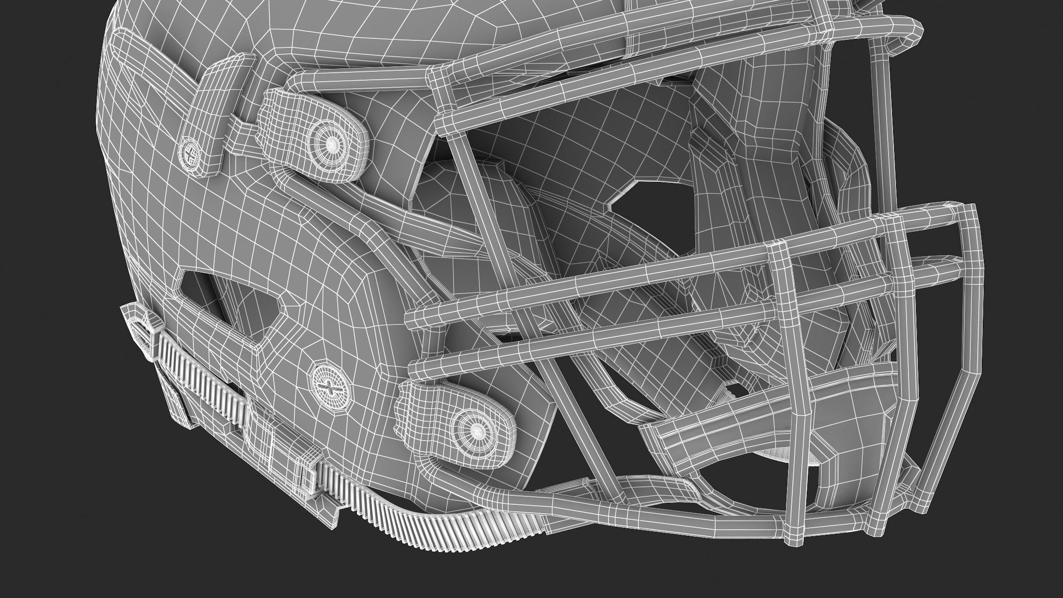 Riddell SpeedFlex Adult Football Helmet with Facemask 3D model_16