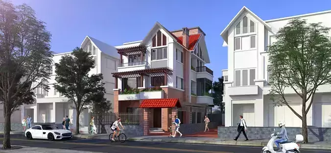 Chau House - 3D make with Sketchup