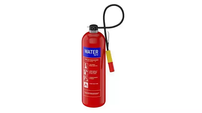 Water Mist Fire Extinguisher 3D model