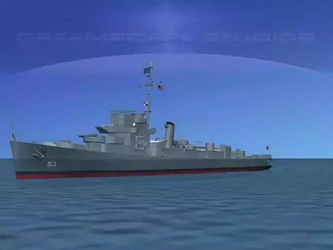 Destroyer Escort DE-153 USS Reuben James 3D model Destroyer Escort DE-153 USS Reuben James 3D model