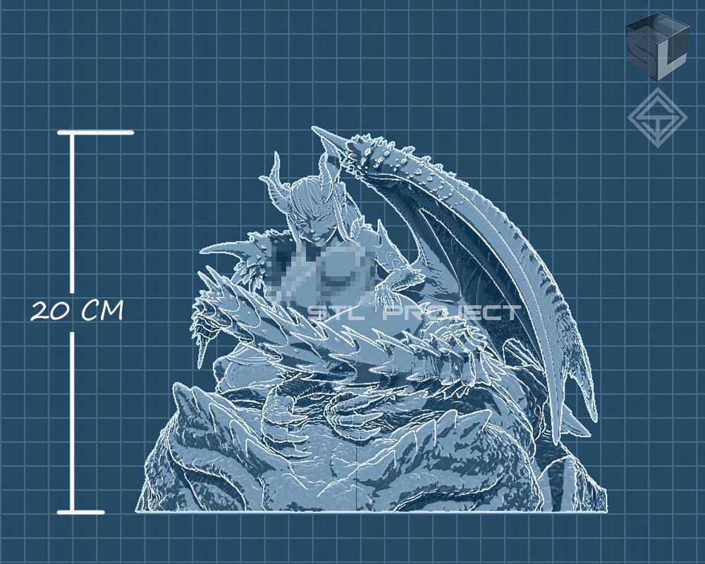 Rathalos Girl 3D print model_12