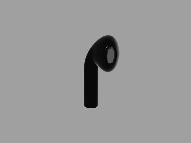 Apple AirPods Black Earphones 2 3D print model