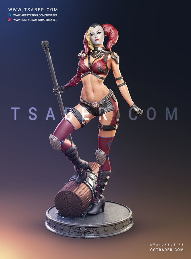 Harley Quinn Statue - DC Comics Statue 3D print model_2