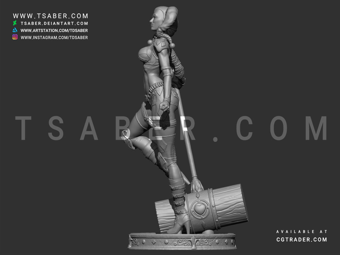 Harley Quinn Statue - DC Comics Statue 3D print model_13