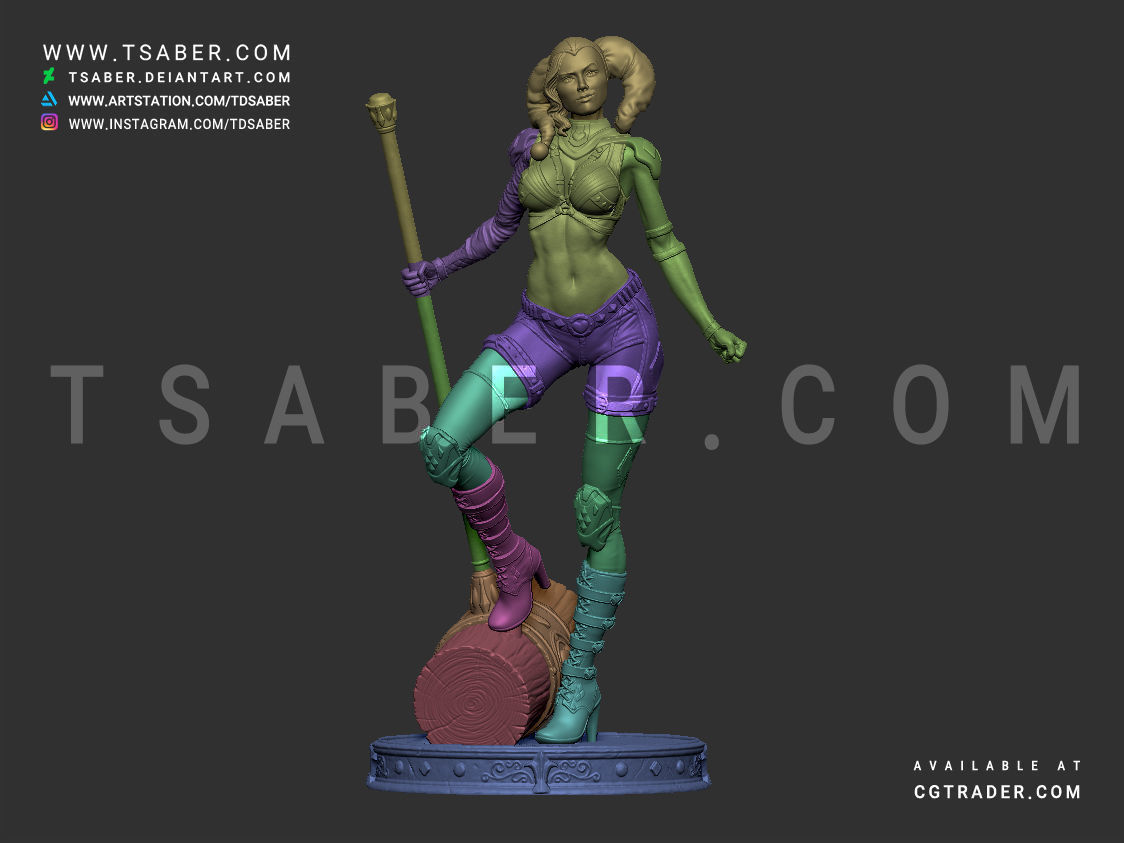 Harley Quinn Statue - DC Comics Statue 3D print model_4