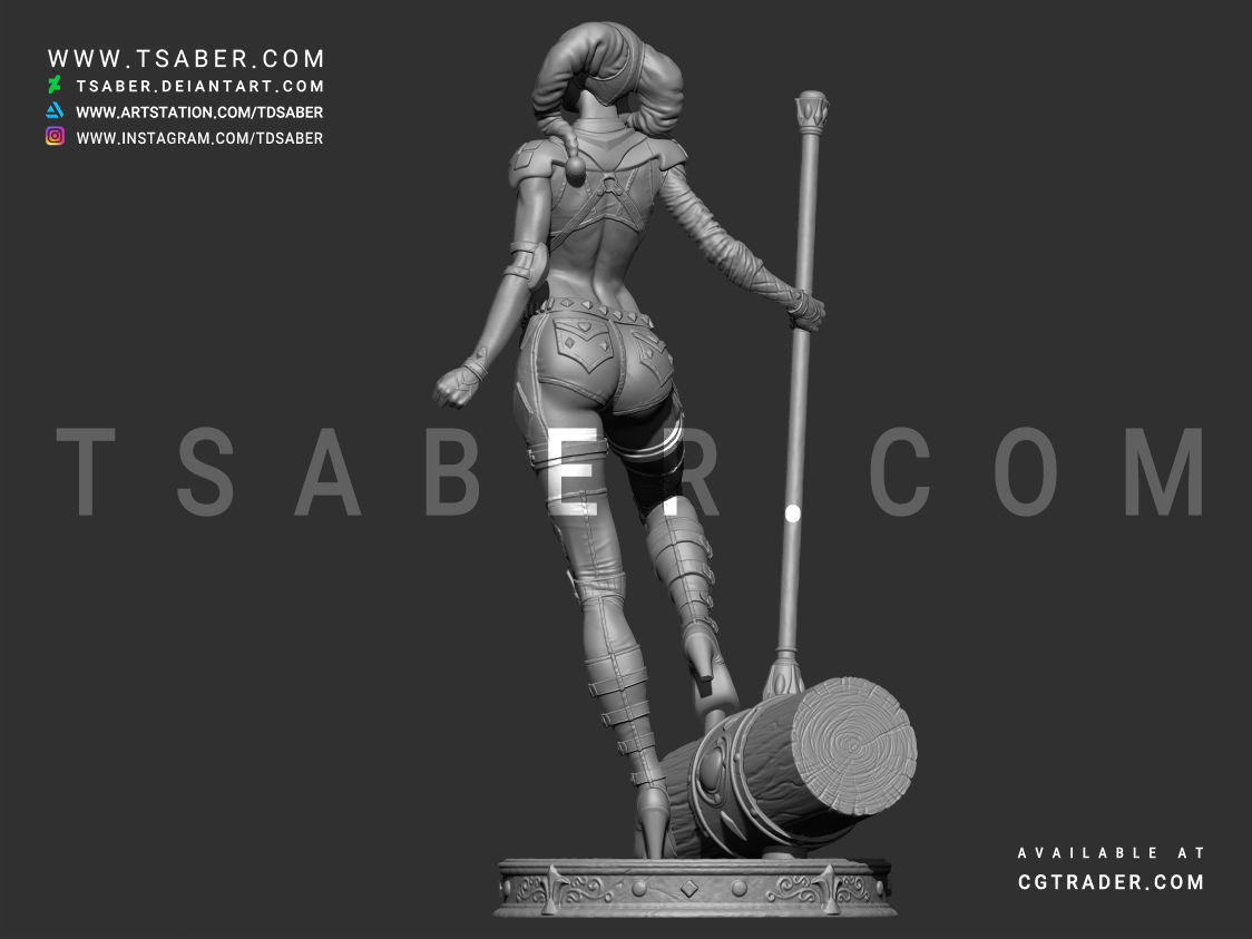 Harley Quinn Statue - DC Comics Statue 3D print model_15