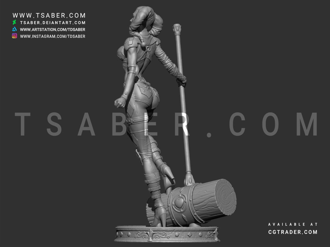 Harley Quinn Statue - DC Comics Statue 3D print model_14