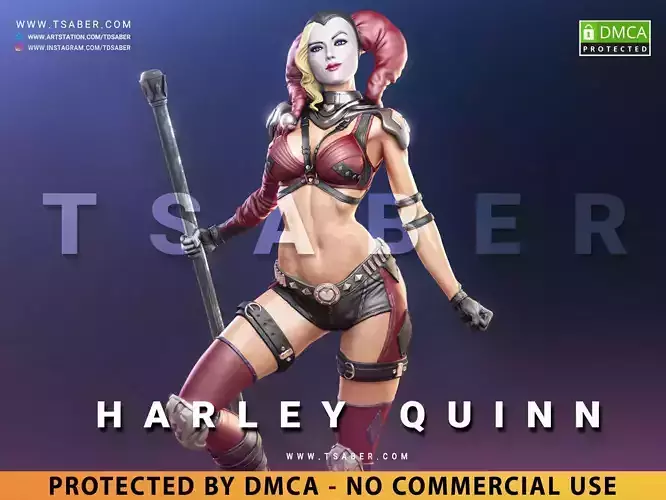 Harley Quinn Statue - DC Comics Statue 3D print model