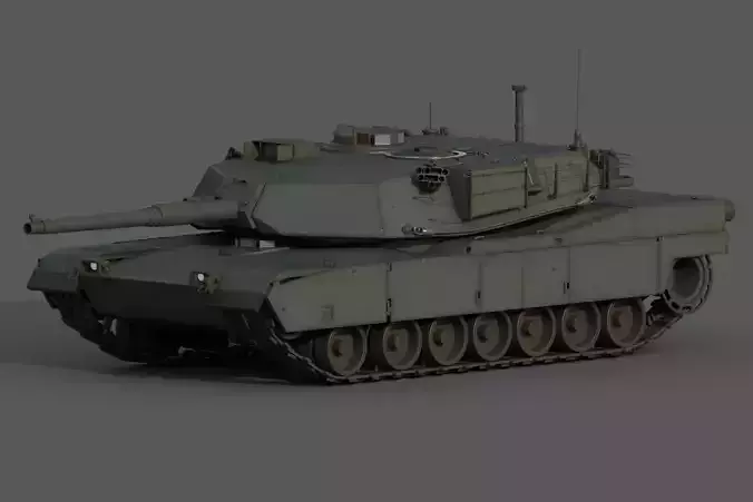 MBT M1 Abrams Low-poly 3D model