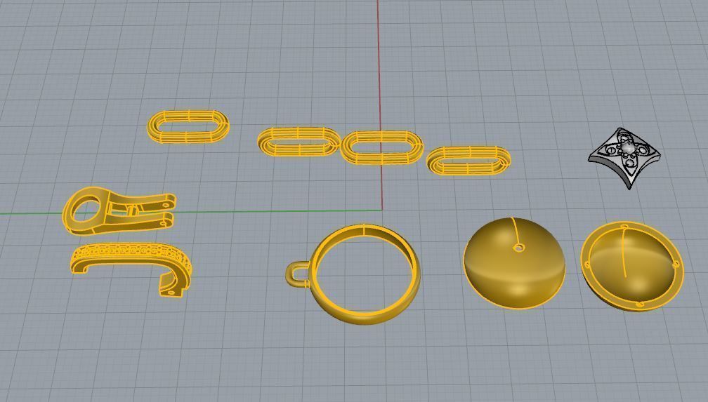 Louis Vuitton Earrings 3D print model_5