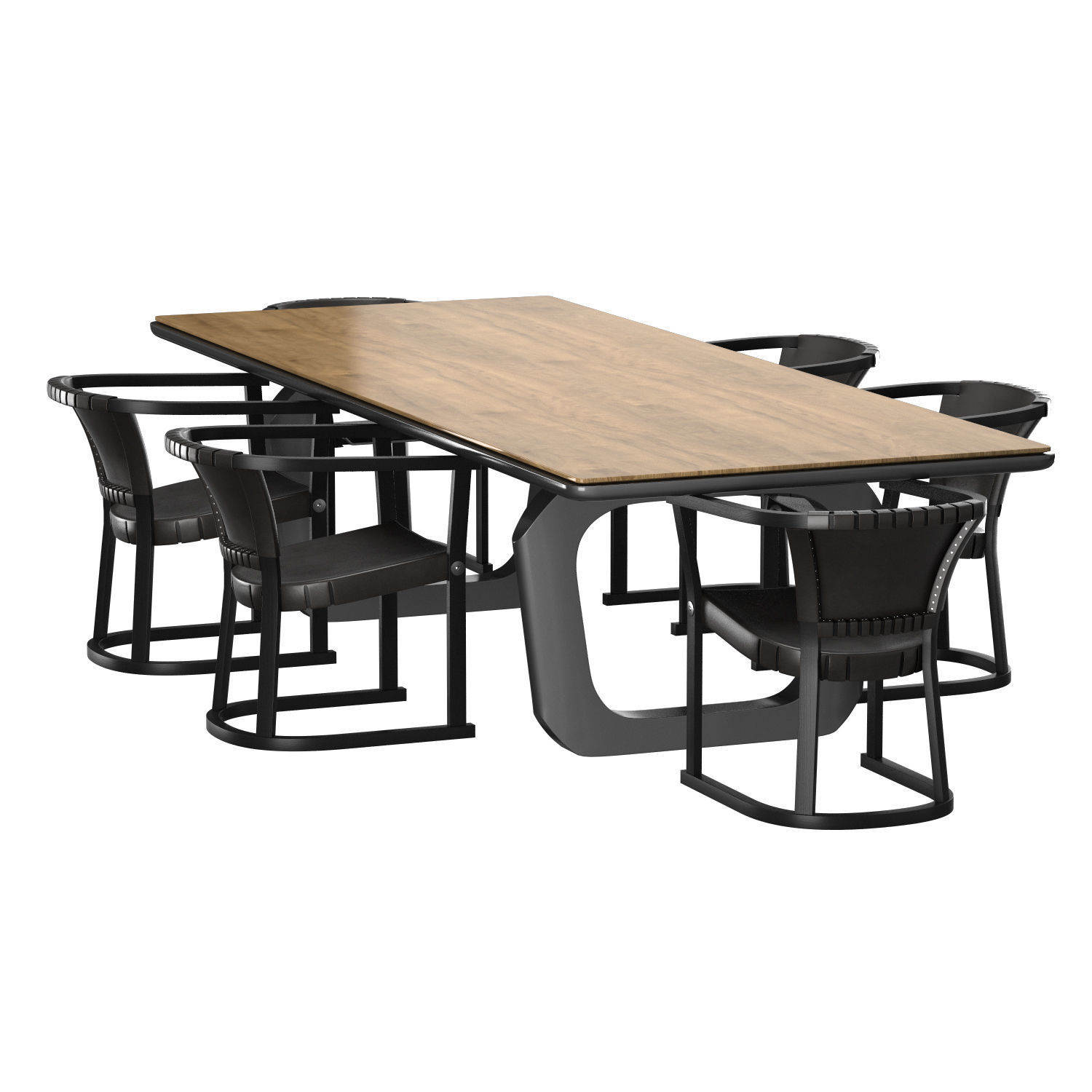 Mesa de comedor 4221 and Chair T13 Set-1 3D model_9