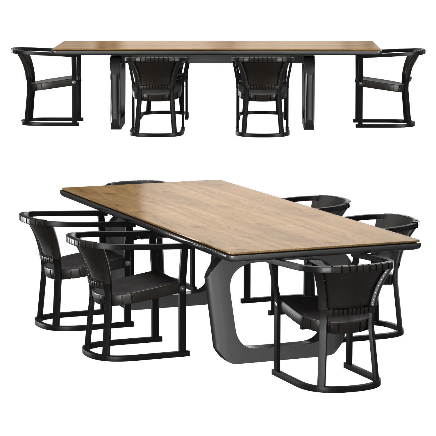 Mesa de comedor 4221 and Chair T13 Set-1 3D model_3