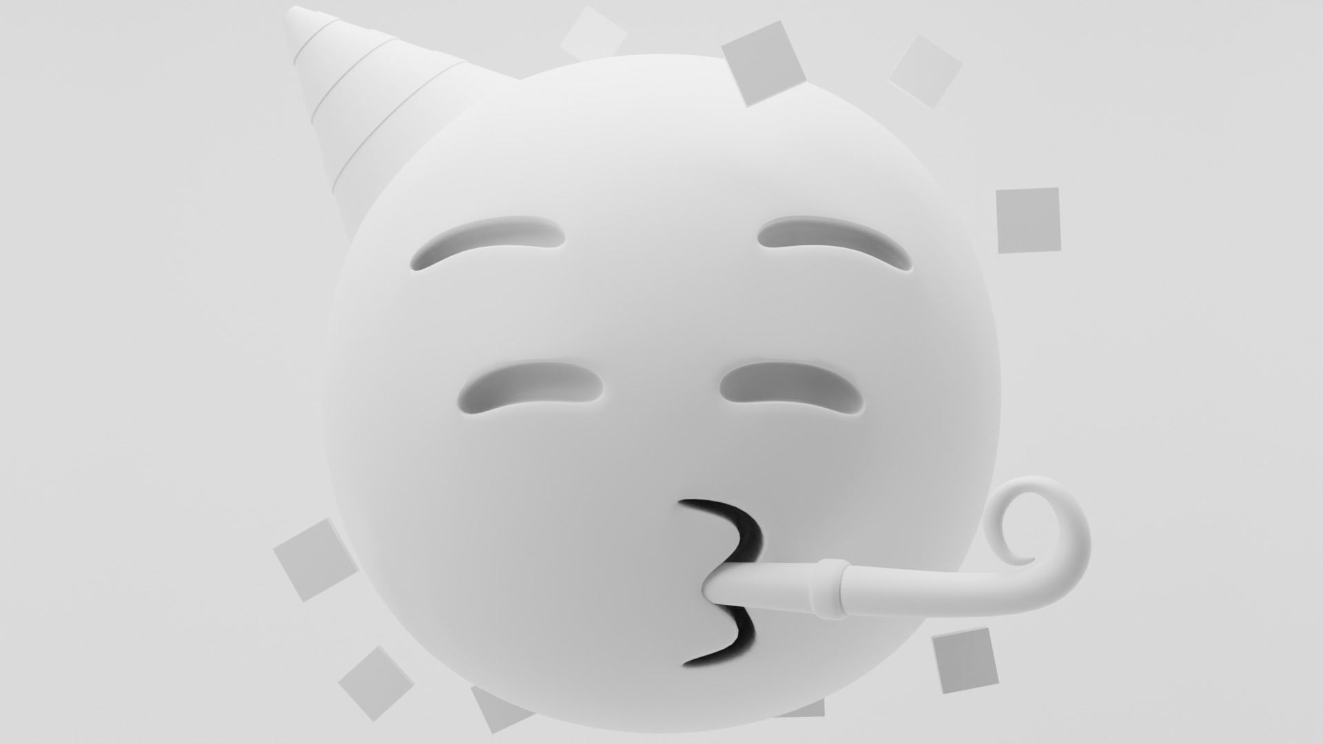 Party Emoji 3D model_2