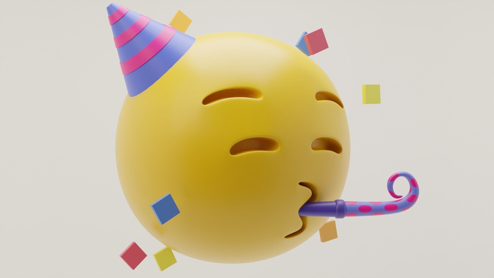 Party Emoji 3D model_1