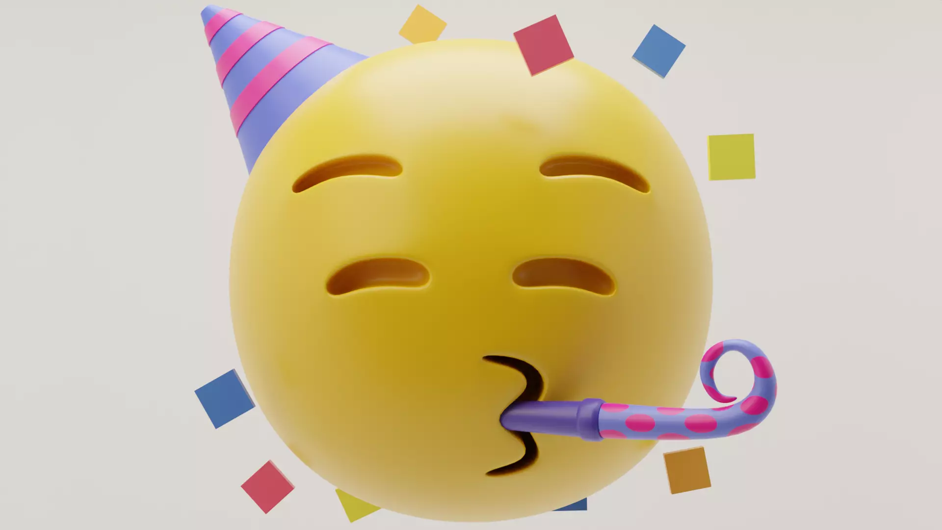 Party Emoji 3D model_0