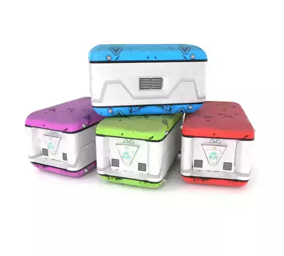 Sci-Fi Box Case Crate 3D model