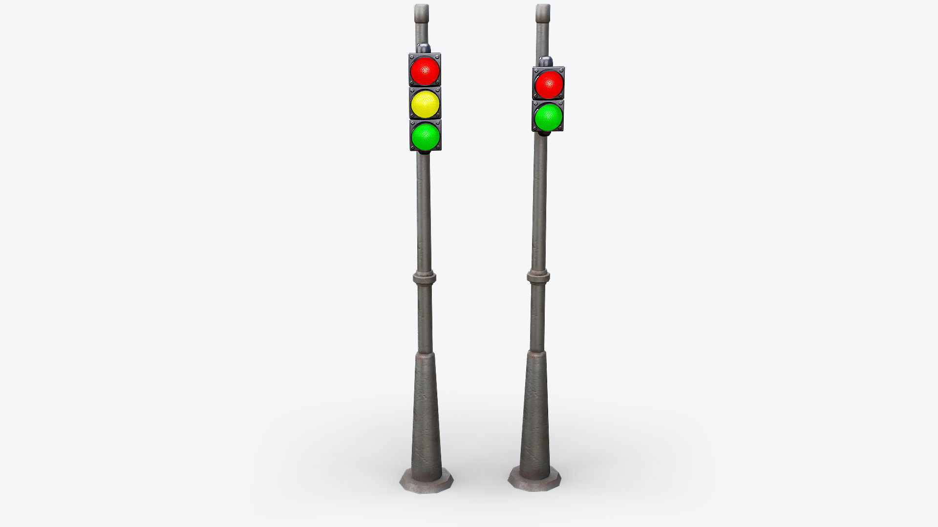 Traffic Sign Board Low-poly 3D model_4