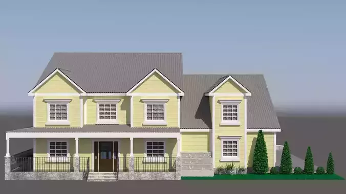 American style detached house