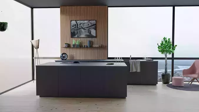 Modern Kitchen Complete Scene 