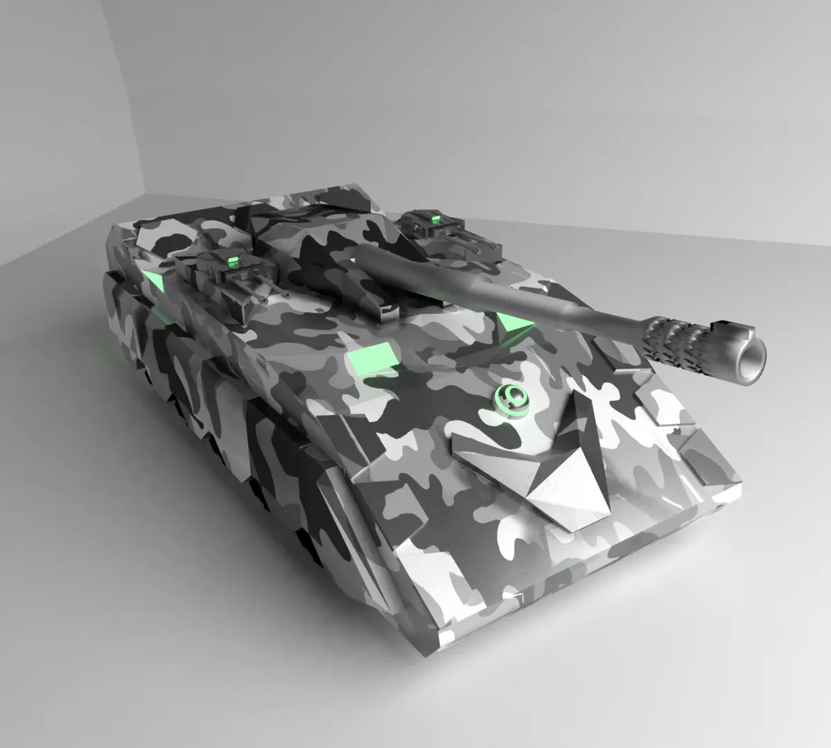 Tank future sci-fi 3D 3D model_0