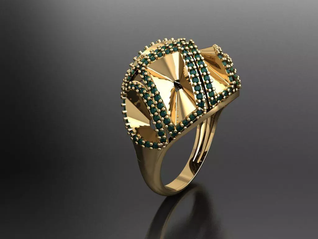 P202- Diamond ring 3D print model_0