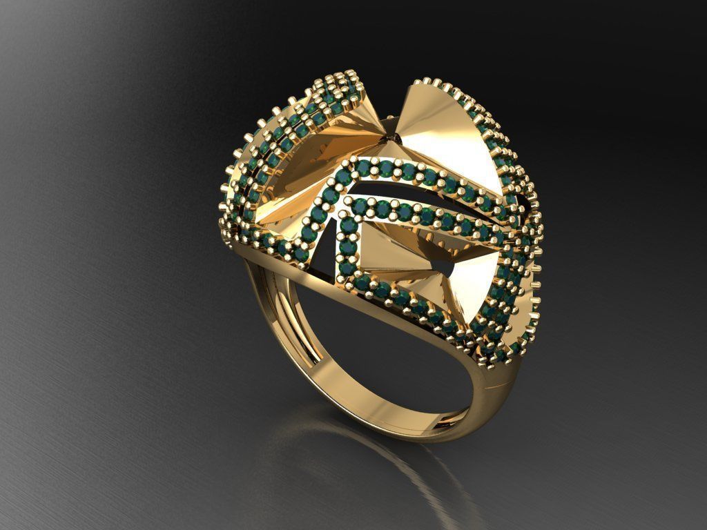 P202- Diamond ring 3D print model_1