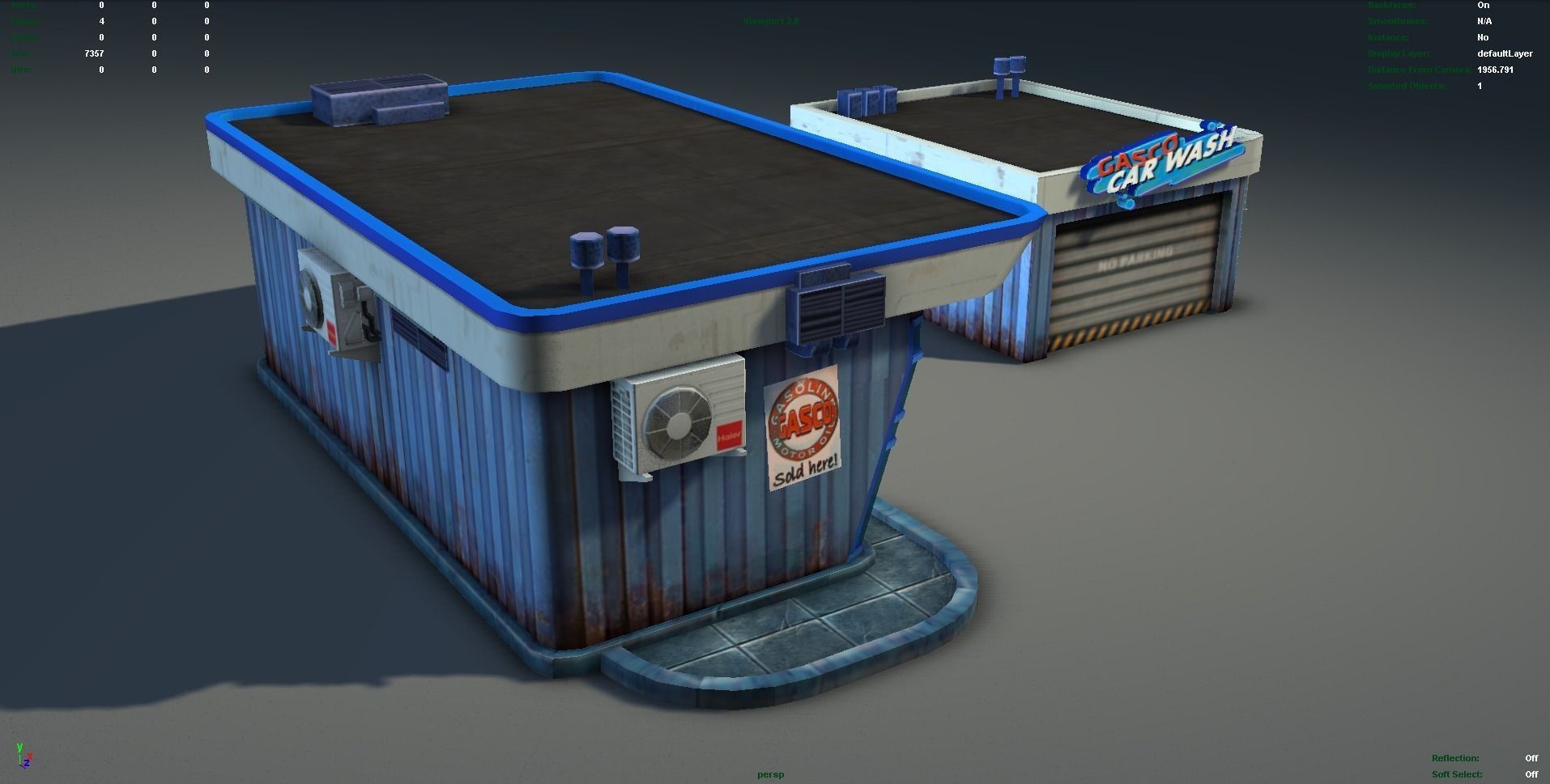 Gas Station pack - low poly Low-poly 3D model_13